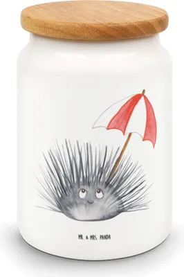Produktbild von Mr. & Mrs. Panda Dose Seeigel - Weiß - Geschenk, Achtsamkeit, Keksdose, Meer, Selbstliebe, Hier und Jetzt, Lebensmittelbehälter, Teedose, Lebe, Vorratsbehälter, Leben