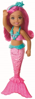Produktbild von Mattel GJJ85, GJJ86 - Barbie Chelsea Meerjungfrau Puppe (pink)