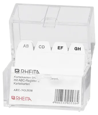 Zdjęcie produktu dla Karteikasten A8 transparent 6 Stück Verkaufseinheit 663424 4006335055384