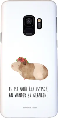 Produktbild von Mr. & Mrs. Panda Samsung Galaxy S9 Handyhülle Meerschweinchen Weisheit - Weiß - Geschenk, Handy Schutzhülle, Cover, Hülle, Case, Spruch, Motivation, Wunder, Wunderland