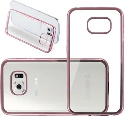 Produktbild von Cadorabo Hülle für Samsung Galaxy S6 EDGE Etui in Rosa Schutzhülle Handyhülle TPU Silikon Cover Case