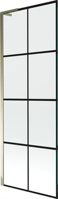 Obrázek produktu pro Mexen Next L vanová zástěna 1-křídlová 70 x 150 cm, černá mřížka, zlatá - 895-070-000-03-77-50