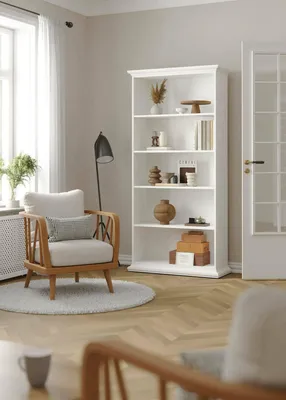 Zdjęcie produktu dla Regał na książki – biblioteka Biały 36,6 x 96,2 x 200,8 cm (wysokość)
