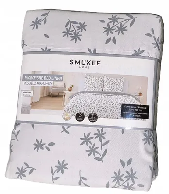 Image de Smukee Parure de lit Microfibre satinée Fleurs 220x200cm