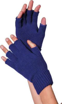 Produktbild von Fingerlose Stoffhandschuhe blau