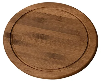 Produktbild von KESPER Vesperteller 59442 aus dunklem Bambus mit Saftrille / Holzteller