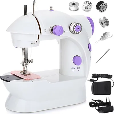 Produktbild von Elektrický šijací stroj Prenosný mini šijací stroj 2 rýchlosti Mini a cestovný šijací stroj Šijací stroj Double Thread Foot Pedal Retoo