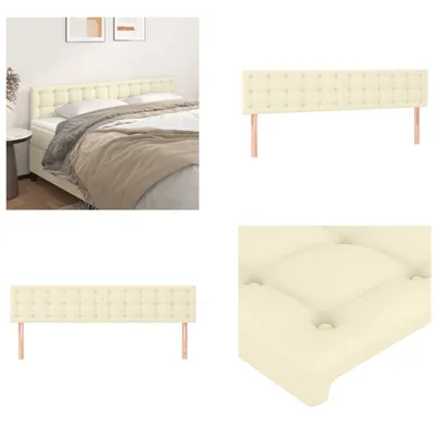 Image de vidaXL Têtes de lit 2 pcs. Creme 100x5x78/88 cm similicuir - Tête de lit - Têtes de lit - Tête de lit