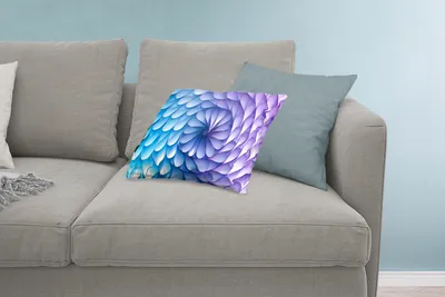 Produktbild von MuchoWow® Zierkissen Sofakissen Wohnzimmer Dekokissen 60x40 cm Violette Geometrie in Form einer Spirale - Kopfkissen - Polster mit Foto