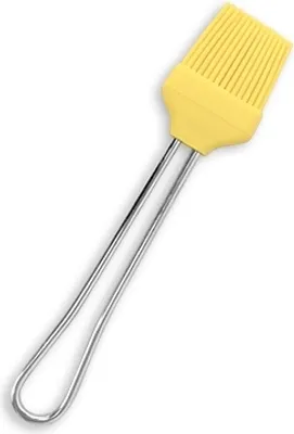 Immagine prodotto di Pennello da cucina con manico in acciaio inossidabile, 18 cm, giallo / Pennello da cucina / Pennello per barbecue / Pennello in silicone / Pennello per arrosti / Pennello /