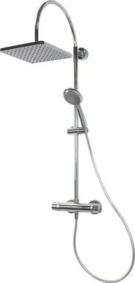Produktbild von Duschsäule inkl. Thermostat Breuer Aquamaxx 200 Kopfbrause eckig chrom 9244008000099