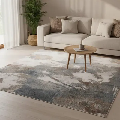 Produktbild von Volero - Waschbarer Teppich Abstrakt - Misha Flow Bunt - 230x330 cm - Wohnzimmer, Esszimmer, Schlafzimmer - Modern, Retro