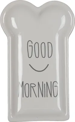 Immagine prodotto di Piatto da colazione Clayre & Eef 10x17 cm in Vetroceramica bianca