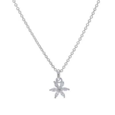 Produktbild von THOMAS SABO Kette mit Anhänger "Blume" Silber Zirkonia SCKE1