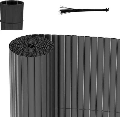 Produktbild von Jopassy PVC Sichtschutzmatte Sichtschutzzaun Balkon Windschutz Sichtschutz für Zaun Grau 140x600cm