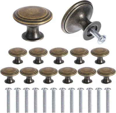 Produktbild von Antike Knöpfe für Möbel – Vintage-Knöpfe – Rund – 12 Stück