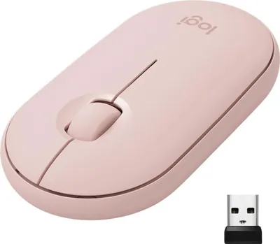 Produktbild von Logitech Pebble M350, Beidhändig, Optisch, RF Wireless + Bluetooth, 1000 DPI, Pink