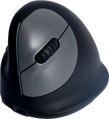 Produktbild von R-Go Maus HE ergonomisch links  Bluetooth mittel  schw./silb retail
