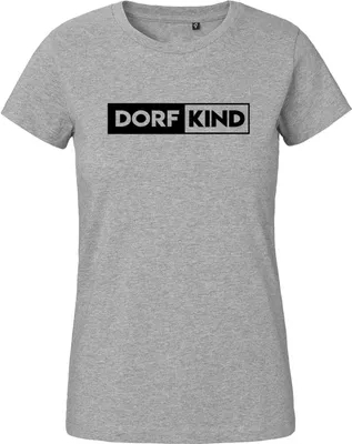 Produktbild von Hellweg Druckerei Frauenshirt Dorfkind Modern Geschenk Oberteil Sport Grey Größe XS Bio Baumwolle Fairtrade Dorfkind Modern Aufmerksamkeit