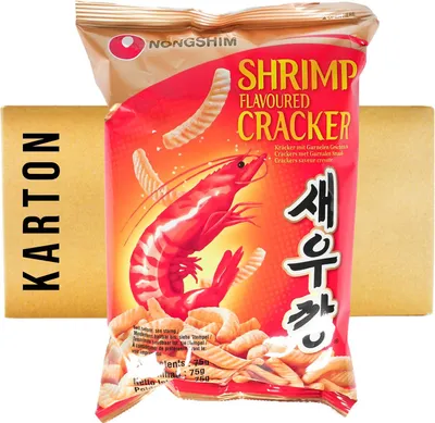 Produktbild von Nong Shim Shrimps Chips Geschmack mild 20x75g