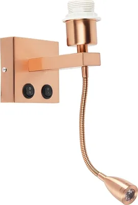 Produktbild von Moderne Wandleuchte Kupfer mit Flexarm Brescia Combi