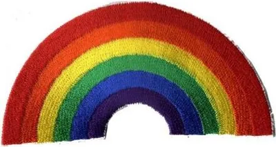 Produktbild von Aufnäher - Regenbogen - 01746 - Gr. ca. 4 x 11 cm - Patches Stick Applikation