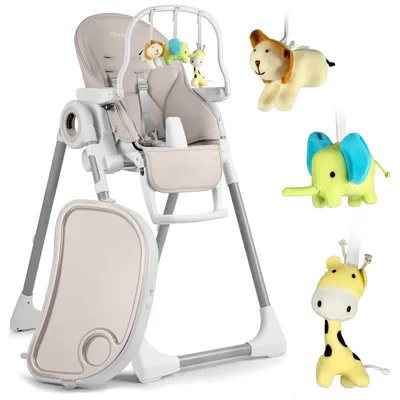 Produktbild von Hochstuhl mit Tisch, Belo Wippe, grau + Spielzeugbügel
