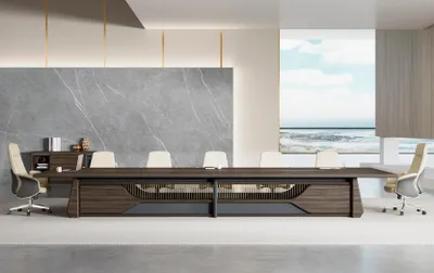 Zdjęcie produktu dla Prostokątny stół konferencyjny Designerskie stoły konferencyjne Eleganckie meble biurowe