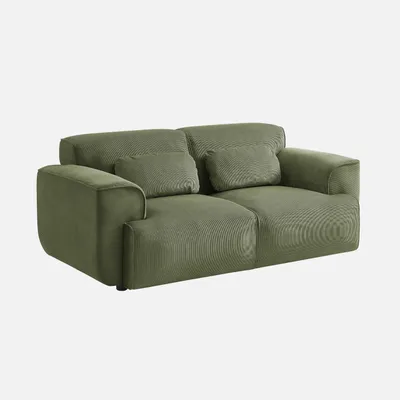 Produktbild von sweeek - 2-Sitzer-Sofa mit Cordbezug - Grün