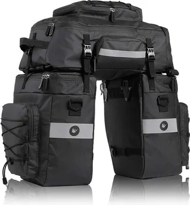 Produktbild von Famanu Fahrradtasche 3-in-1 multifunktionale wasserdichte Fahrradtasche - Schwarz