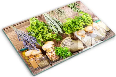 Obrázek produktu pro Kryt varné desky – Kryt na indukční desku – Ochranná skleněná deska – 80x52 cm– Skleněné ochranné desky na sporák –Tvrzené sklo –Bylinný provázek