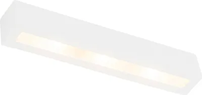 Produktbild von QAZQA - Moderne Wandleuchte weiß 3-flammig - Tjada Novo I Wohnzimmer I Schlafzimmer - Gips Rechteckig - LED geeignet G9