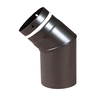 Produktbild von Raik Pelletrohr / Ofenrohr 80mm - 45° Bogen schwarz