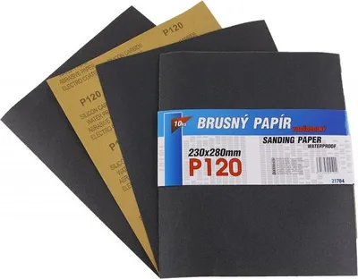 Zdjęcie produktu dla papier ścierny 230x280mm P120 10szt wodny