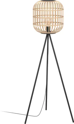 Produktbild von BORDESLEY Stehleuchte Stehlampe Lampe - H139 x Ø35 cm - schwarz - 1X28W exkl. - IP20