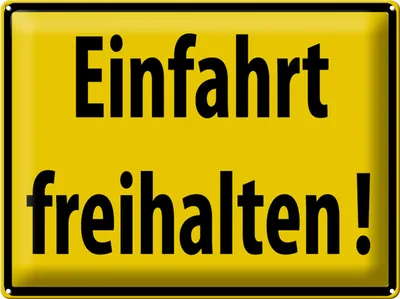 Produktbild von Blechschild Einfahrt freihalten, 40 x 30 cm, Blechschilder Achtung  Widerrechtlich