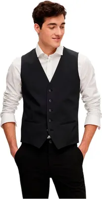 Zdjęcie produktu dla Kamizelka Selected Liam Slim Fit, czarna, rozmiar 54, męska, czarna, rozmiar 54