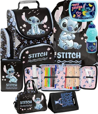 Obrázek produktu pro 7ks Lilo and Stitch školní taška sada batoh penál sportovní taška láhev na pití oběd box školní taška brašna pro dívky
