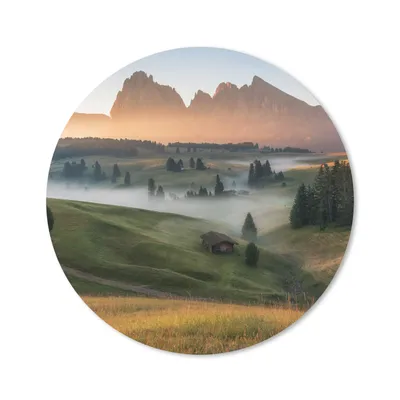 Produktbild von MuchoWow® Mauspad Mousepad Berg - Nebel - Landschaft 20x20 cm - Mousepads - Maus Mat - Pad - Mausunterlage - Schreibtischmatte