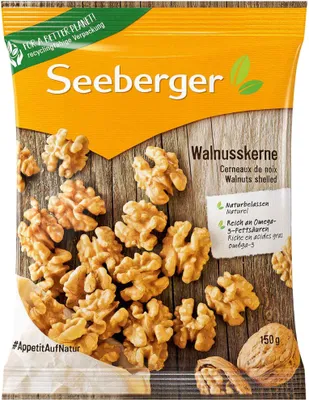 Produktbild von Seeberger 1300001007, Walnuss, 150 g, 717 kcal, 215 kcal, 16 g, 4,7 g
