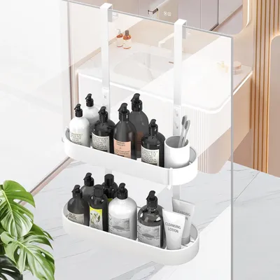 Image de Solidchoice - Étagère de douche suspendue sans perçage, en aluminium inoxydable