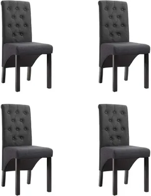 Produktbild von Esszimmerstühle 4 Stk. Dunkelgrau Stoff