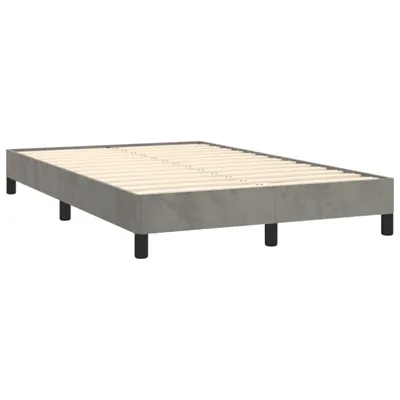 Produktbild von Bettgestell ohne Matratze Hellgrau 120x190 cm Samt