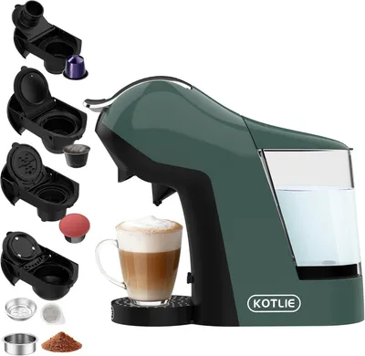 5-in-1 Kapselmaschine, 19 bar, für Nespresso/Dolce Gusto/ESE-Pads, 1 l Tank