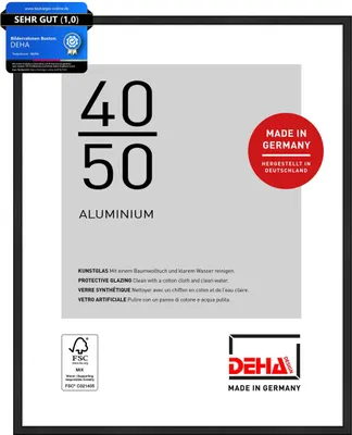 Produktbild von DEHA Design Aluminium Bilderrahmen Boston, 40x50 cm, Eloxal Schwarz Matt