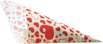 Produktbild von Spitztüten, Rote Herzen, PGV, 23 cm / 250 g,100 Stück