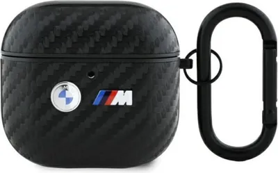 Obrázok produktu pre BMW BMA4WMPUCA2 Kryt Apple AirPods 4 Carbon Double Metal Logo čierny