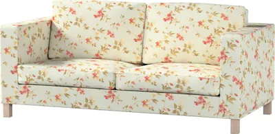 Produktbild von Dekoria Bezug für Karlanda Schlafsofa, kurz, blau-rosa, Bezug für Schlafsofa Karlanda kurz