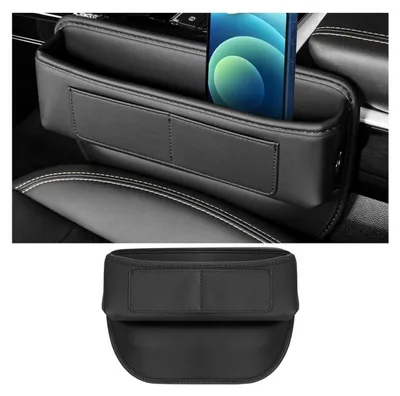 Produktbild von Auto-Seitentaschen-Organizer für Mittelkonsole Leder Schwarz