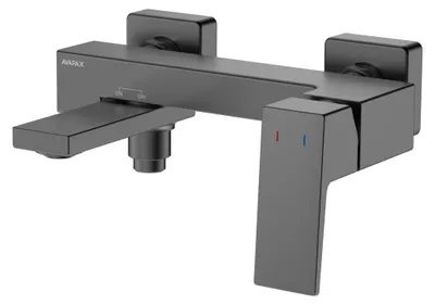 Produktbild von AVAPAX | Badewannenarmatur aus Messing - 156 mm Ausladung - Gunmetal matt - Mit Schwenkauslauf und Umsteller